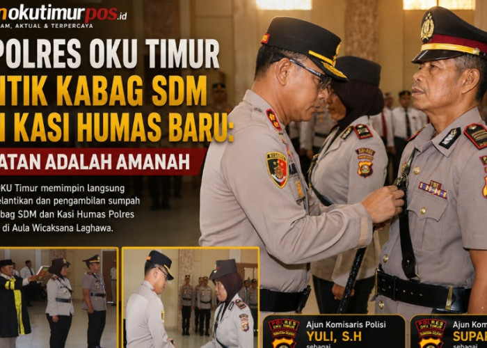 Kapolres OKU Timur Lantik Kabag SDM dan Kasi Humas Baru: Jabatan Adalah Amanah