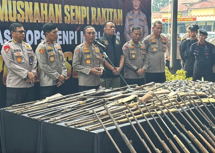 Polda Sumsel Ungkap 32 Kasus dan Musnahkan 397 Senjata Api