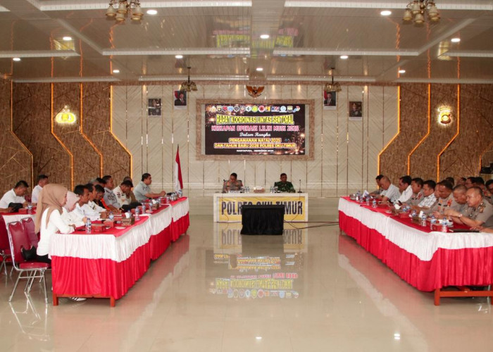 Jelang Liburan Nataru, Polres OKU Timur Gelar Rakor Lintas Sektoral Kesiapan Operasi Lilin Musi
