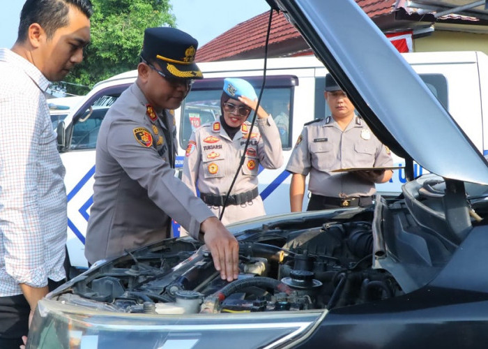 Kapolres OKU Timur Cek Kendaraan Dinas: Rawat Seperti Diri Sendiri, Jangan Disalahgunakan! 