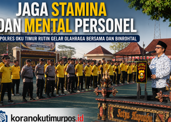 Jaga Stamina dan Mental Personel, Polres OKU Timur Rutin Gelar Olahraga Bersama dan Binrohtal