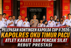 Pelepasan Kontingen Kapolda Cup II 2026: Kapolres OKU Timur Pacu Atlet Karate dan Pencak Silat Rebut Prestasi