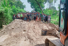 Jalan di Desa Tanjung Sari Kembali Bisa Dilalui, Pengguna Jalan Diminta Tetap Waspada