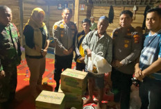Empat Rumah Terendam, Kapolres OKU Timur Turun ke Lokasi Banjir