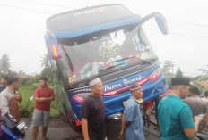 Tragis, Bus Putra Remaja Tabrakan dengan Kereta Api Babaranjang di Kota Baru