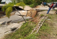 Putus Total, Jalan Desa Kasai-Muara Lematang Longsor