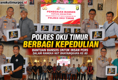 Peduli Mitra Media, Polres OKU Timur Salurkan Bantuan Sosial Jelang HUT Bhayangkara ke-80