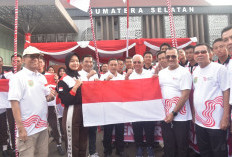 Pj Sekda Sumsel Launching Gerakan Pembagian 10 Juta Bendera Merah Putih