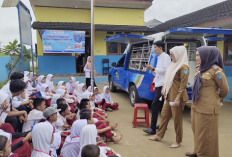 Puluhan Murid SDN Ogan Ilir Antusias Ikuti Sosialisasi Gemar Membaca