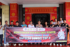 Kapolda Cup II 2026: Kapolres OKU Timur Lepas Kontingen Pencak Silat, Titip Pesan Sportivitas