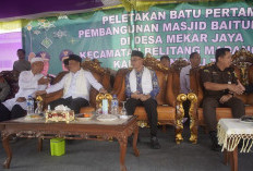 Wagub Sumsel dan Wabup OKU Timur Kompak Letakkan Batu Pertama Tanda Pembangunan Masjid Baitul Huda