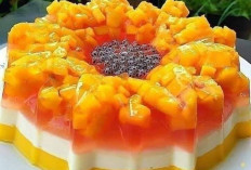 Langkan Membuat Makanan Penutup, Resep Puding Mangga Susu Vanila yang Lezat