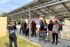 Asah Kemampuan dan Disiplin, Personel Polres OKU Selatan Ikuti Ujian Menembak