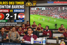 Laga Portugal Tumbangkan Kroasia 2-1, Polres OKU Timur Dekati Warga Melalui Nobar Piala Dunia 2026