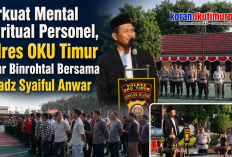 Perkuat Mental Spiritual Personel, Polres OKU Timur Gelar Binrohtal Bersama Ustadz Syaiful Anwar