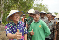 Bupati OKU Timur Tanam Padi Perdana Program Cetak Sawah
