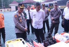 Kapolres OKU Timur Pimpin Apel Tanggap Potensi Darurat Bencana Hidrometeorologi