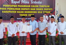 KPU OKU Timur Resmi Tetapkan Enos-Yudha Bupati dan Wakil Bupati OKU Timur Terpilih