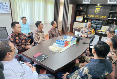 Silaturahmi, Lima Komisioner KPU OKU Timur Terpilih Disambut Kapolres