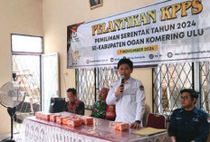 Kawal Proses Pemungutan Suara Pilkada, KPU OKU Lantik Ribuan Petugas KPPS