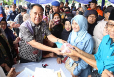 Harga Lebih Murah, Masyarakat Serbu Pasar Murah Pemprov Sumsel