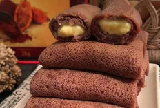 Cara Bikin Kue Dadar Gulung Coklat isi Durian yang Lumer