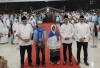 Enos - Yudha Lepas 437 Jemaah Calon Haji Kloter 1 OKU Timur  Embarkasi Palembang - Madinah