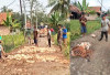 Warga Desa Perjaya OKU Timur Gotong Royong Tambal Jalan Rusak 